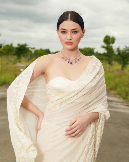 Sawan Ivory Saree