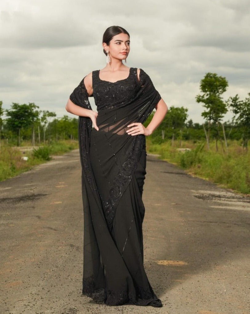 Sawan
Black saree