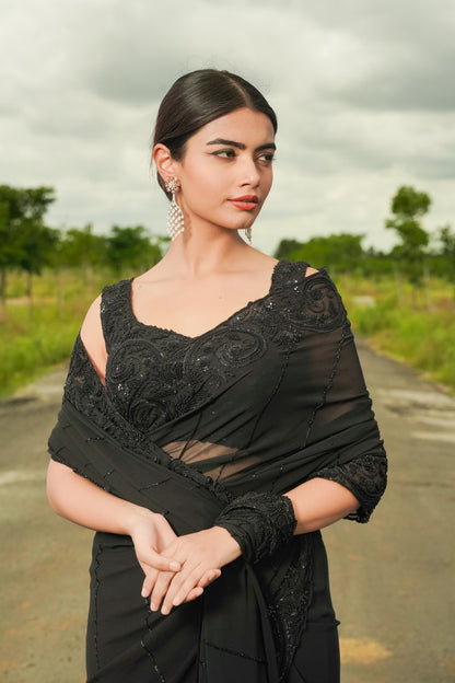 Sawan
Black saree