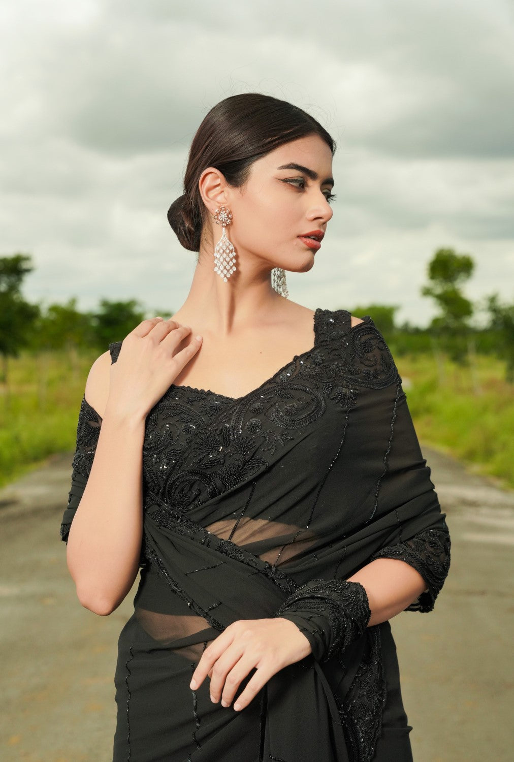 Sawan
Black saree