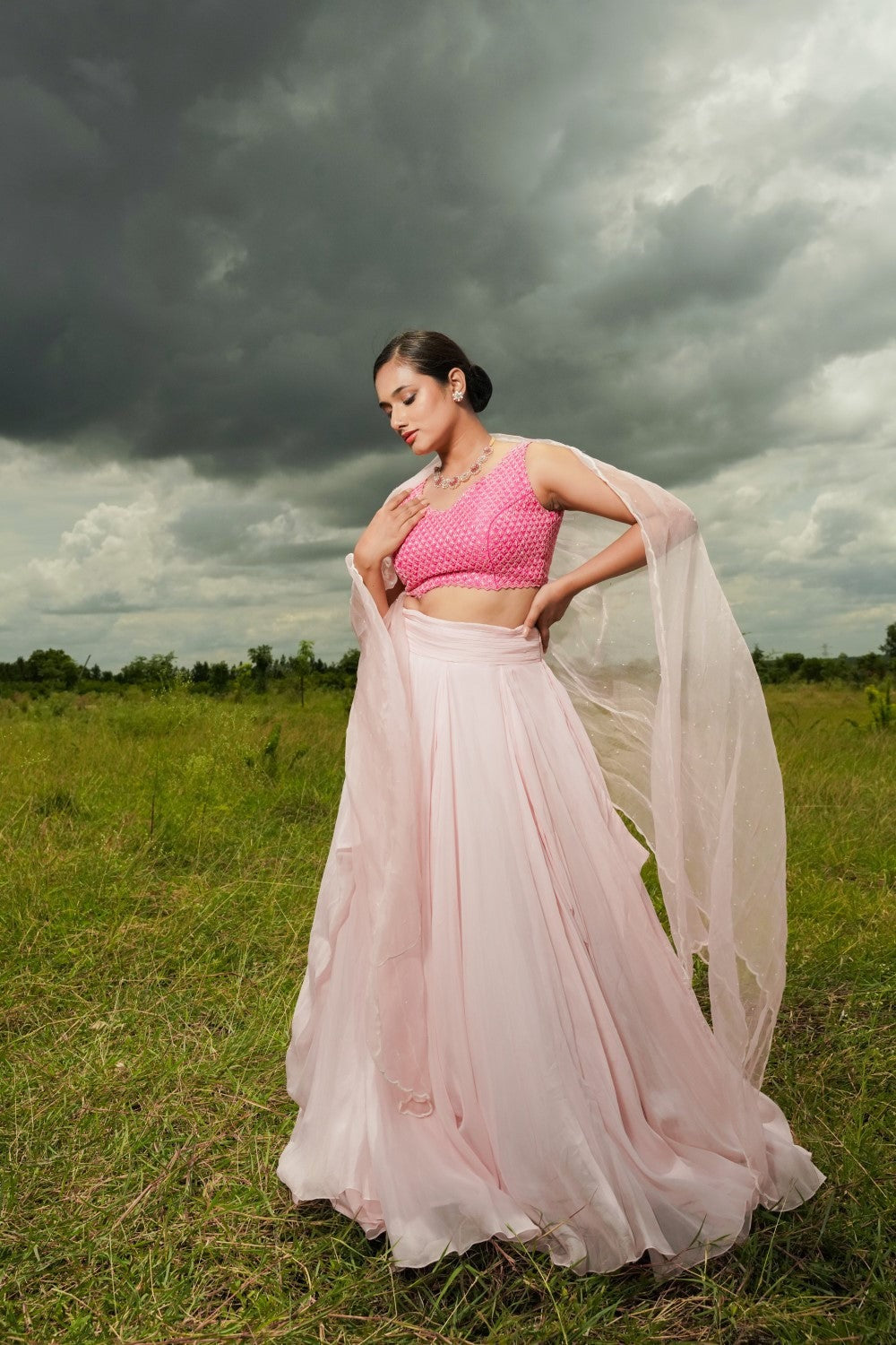 Sawan 
Pink Lehenga