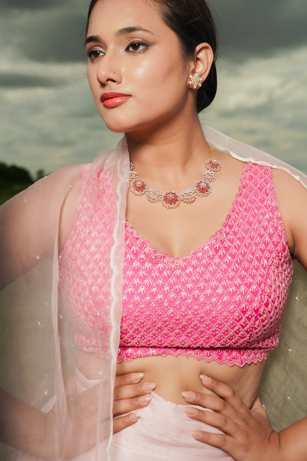 Sawan 
Pink Lehenga