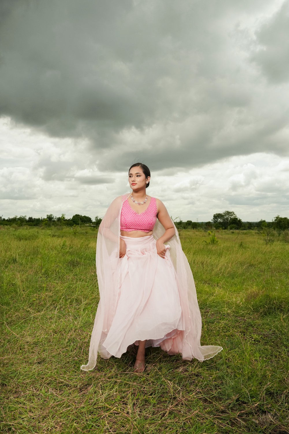 Sawan 
Pink Lehenga