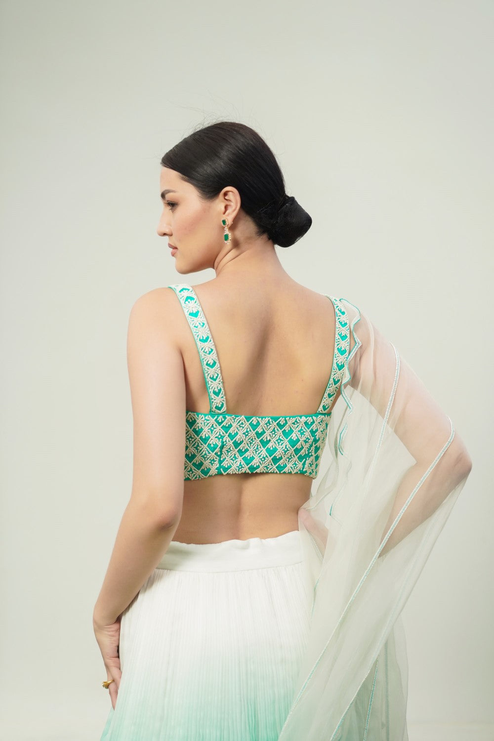 Sawan 
Green Lehenga ombre