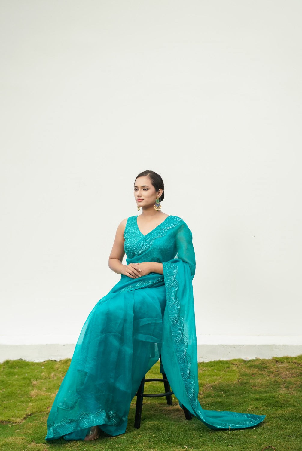 Sawan
Turquoise saree