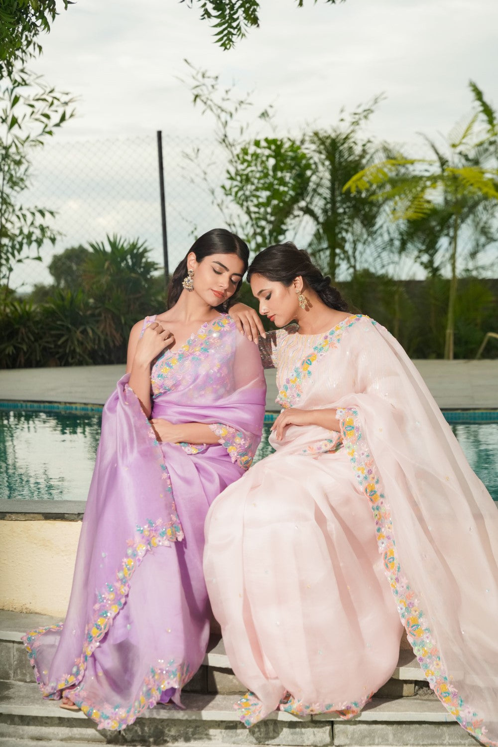 Love In Bloom pink Saree